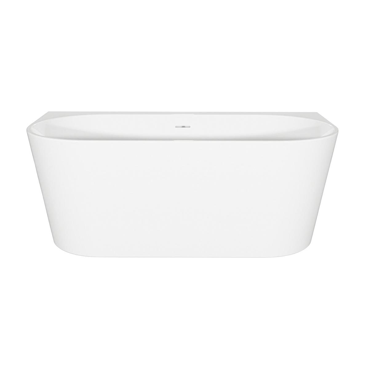 Baridi DH421 Back-to-Wall Slim Rim Bath with Overflow System 150cm - Gloss White - additional view 4