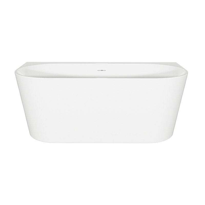 Baridi DH421 Back-to-Wall Slim Rim Bath with Overflow System 150cm - Gloss White - additional view 4
