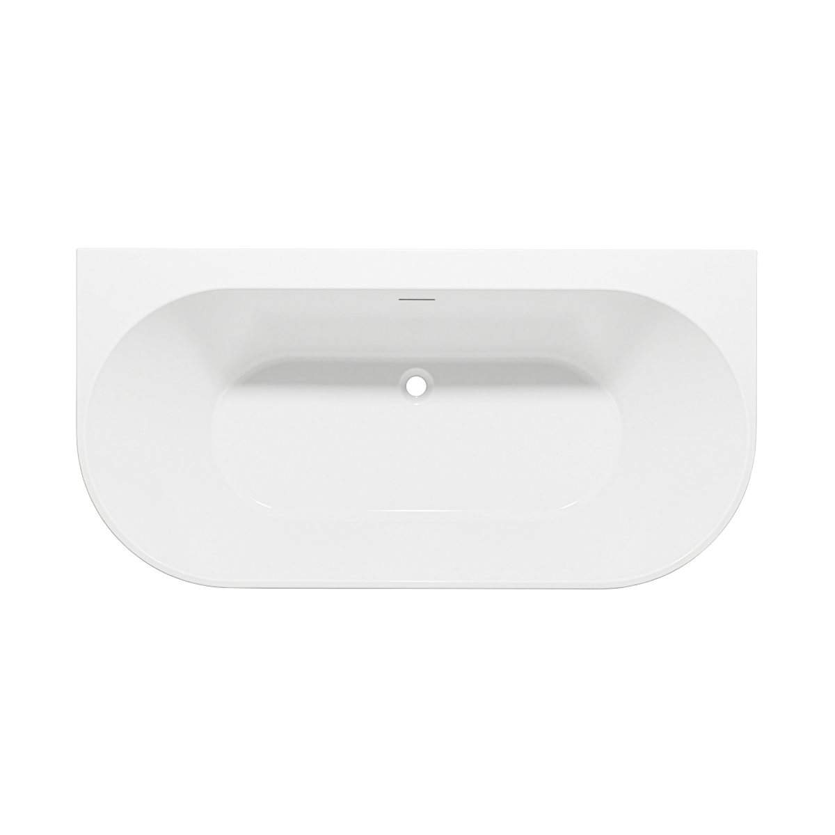 Baridi DH421 Back-to-Wall Slim Rim Bath with Overflow System 150cm - Gloss White - additional view 7