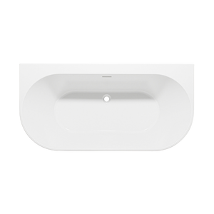 Baridi DH421 Back-to-Wall Slim Rim Bath with Overflow System 150cm - Gloss White - additional view 7