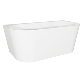 Baridi DH422 Back-to-Wall Slim Rim Bath with Overflow System 170cm - Gloss White