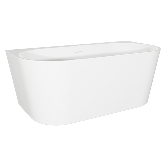 Baridi DH422 Back-to-Wall Slim Rim Bath with Overflow System 170cm - Gloss White