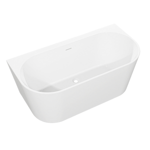 Baridi DH422 Back-to-Wall Slim Rim Bath with Overflow System 170cm - Gloss White - additional view 4