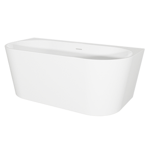 Baridi DH422 Back-to-Wall Slim Rim Bath with Overflow System 170cm - Gloss White - additional view 2