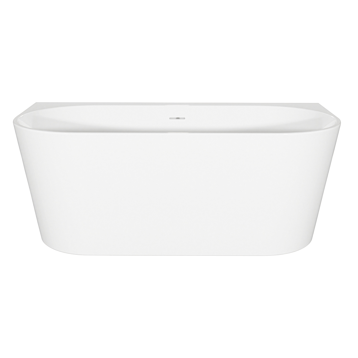 Baridi DH422 Back-to-Wall Slim Rim Bath with Overflow System 170cm - Gloss White - additional view 3