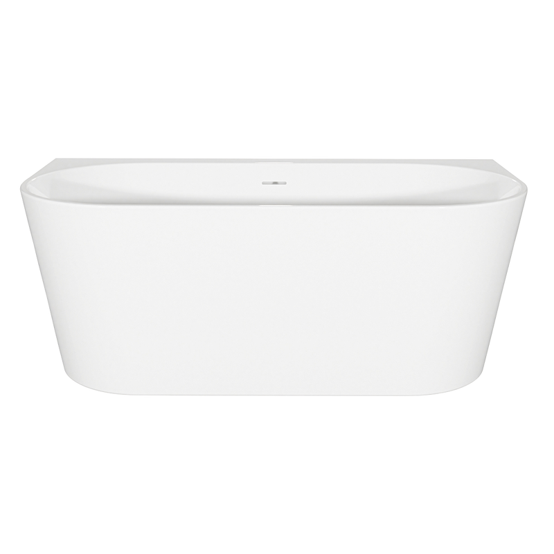 Baridi DH422 Back-to-Wall Slim Rim Bath with Overflow System 170cm - Gloss White - additional view 3