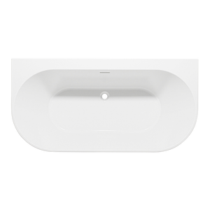 Baridi DH422 Back-to-Wall Slim Rim Bath with Overflow System 170cm - Gloss White - additional view 7