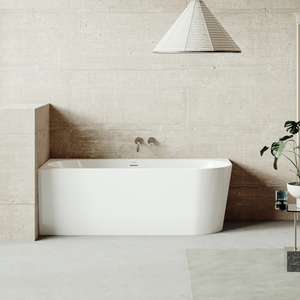 Baridi DH423 Left-Hand Corner Slim Rim Bath with Overflow System 150cm - Gloss White - additional view 7