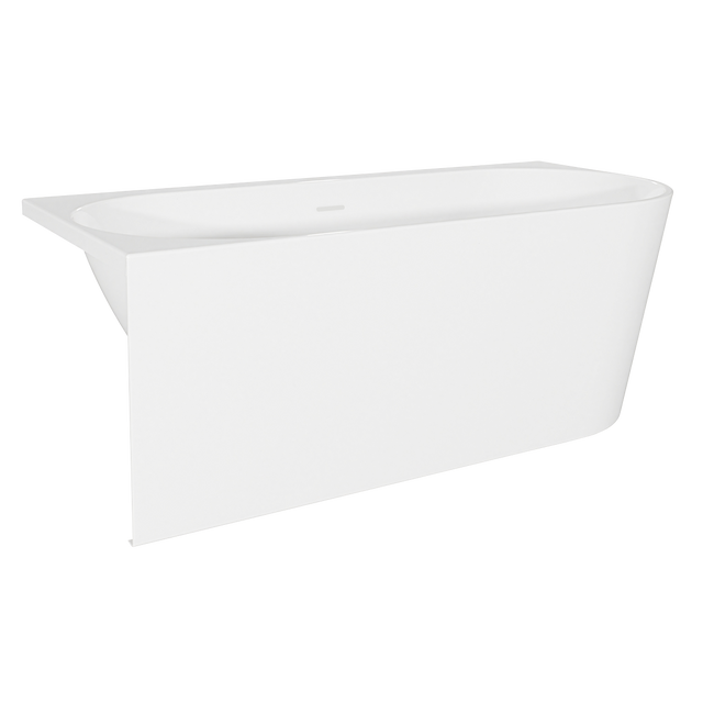 Baridi DH423 Left-Hand Corner Slim Rim Bath with Overflow System 150cm - Gloss White