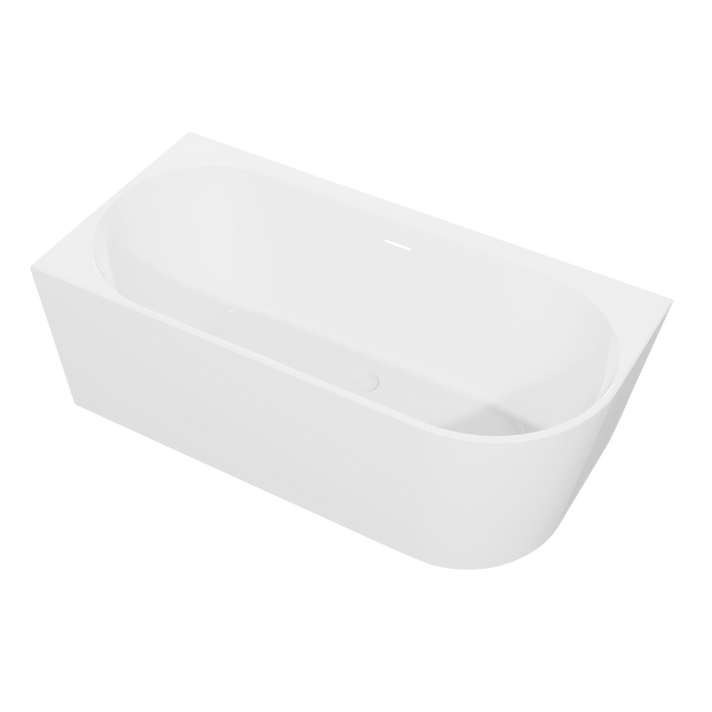 Baridi DH423 Left-Hand Corner Slim Rim Bath with Overflow System 150cm - Gloss White - additional view 3