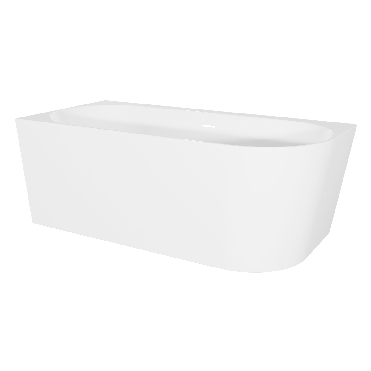Baridi DH423 Left-Hand Corner Slim Rim Bath with Overflow System 150cm - Gloss White - additional view 4
