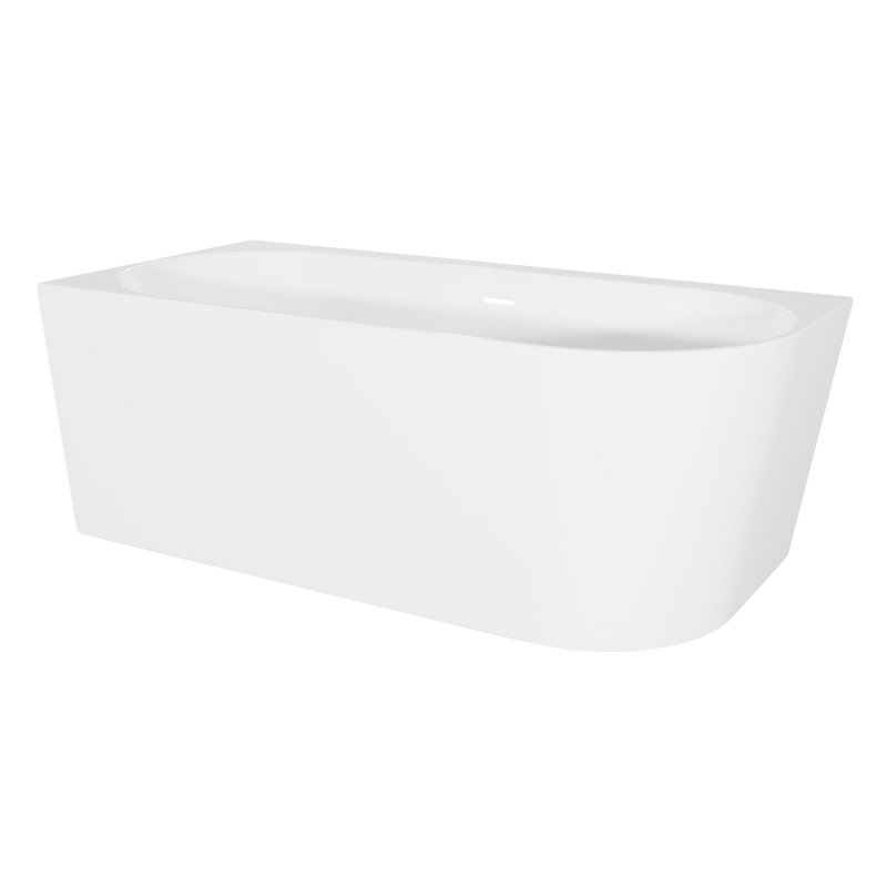 Baridi DH423 Left-Hand Corner Slim Rim Bath with Overflow System 150cm - Gloss White - additional view 4
