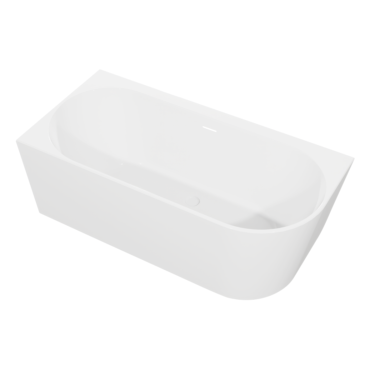 Baridi DH424 Left-Hand Corner Slim Rim Bath with Overflow System 160cm - Gloss White - additional view 6