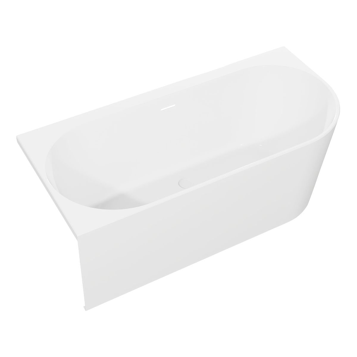 Baridi DH425 Left-Hand Corner Slim Rim Bath with Overflow System 170cm - Gloss White - additional view 4