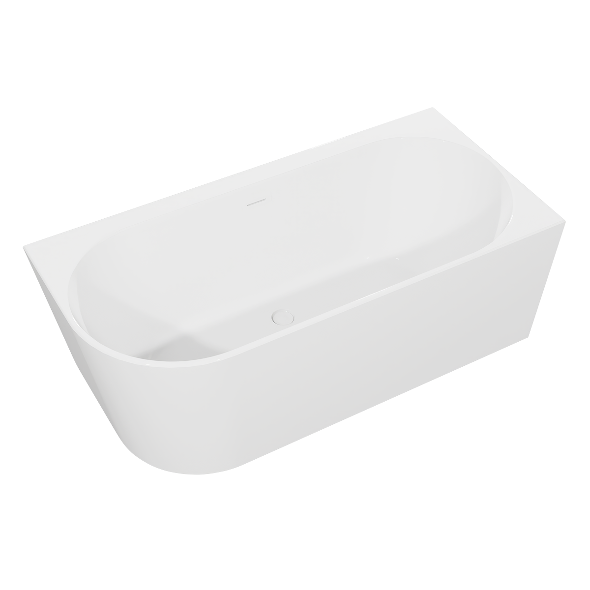 Baridi DH426 Right-Hand Corner Slim Rim Bath with Overflow System 150cm - Gloss White - additional view 5