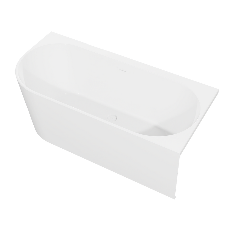 Baridi DH426 Right-Hand Corner Slim Rim Bath with Overflow System 150cm - Gloss White - additional view 6