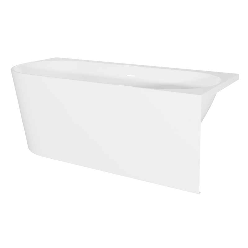 Baridi DH426 Right-Hand Corner Slim Rim Bath with Overflow System 150cm - Gloss White - additional view 2