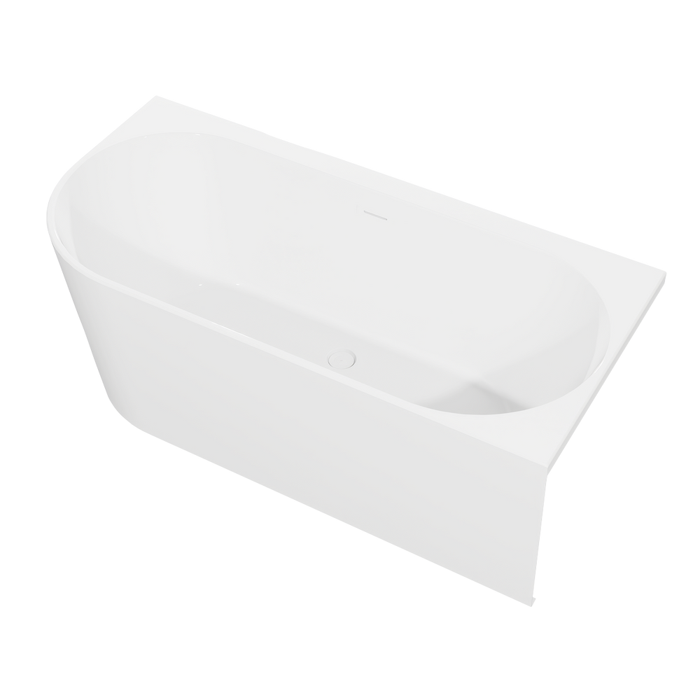 Baridi DH427 Right-Hand Corner Slim Rim Bath with Overflow System 160cm - Gloss White - additional view 7