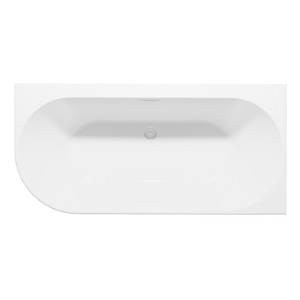 Baridi DH427 Right-Hand Corner Slim Rim Bath with Overflow System 160cm - Gloss White - additional view 5