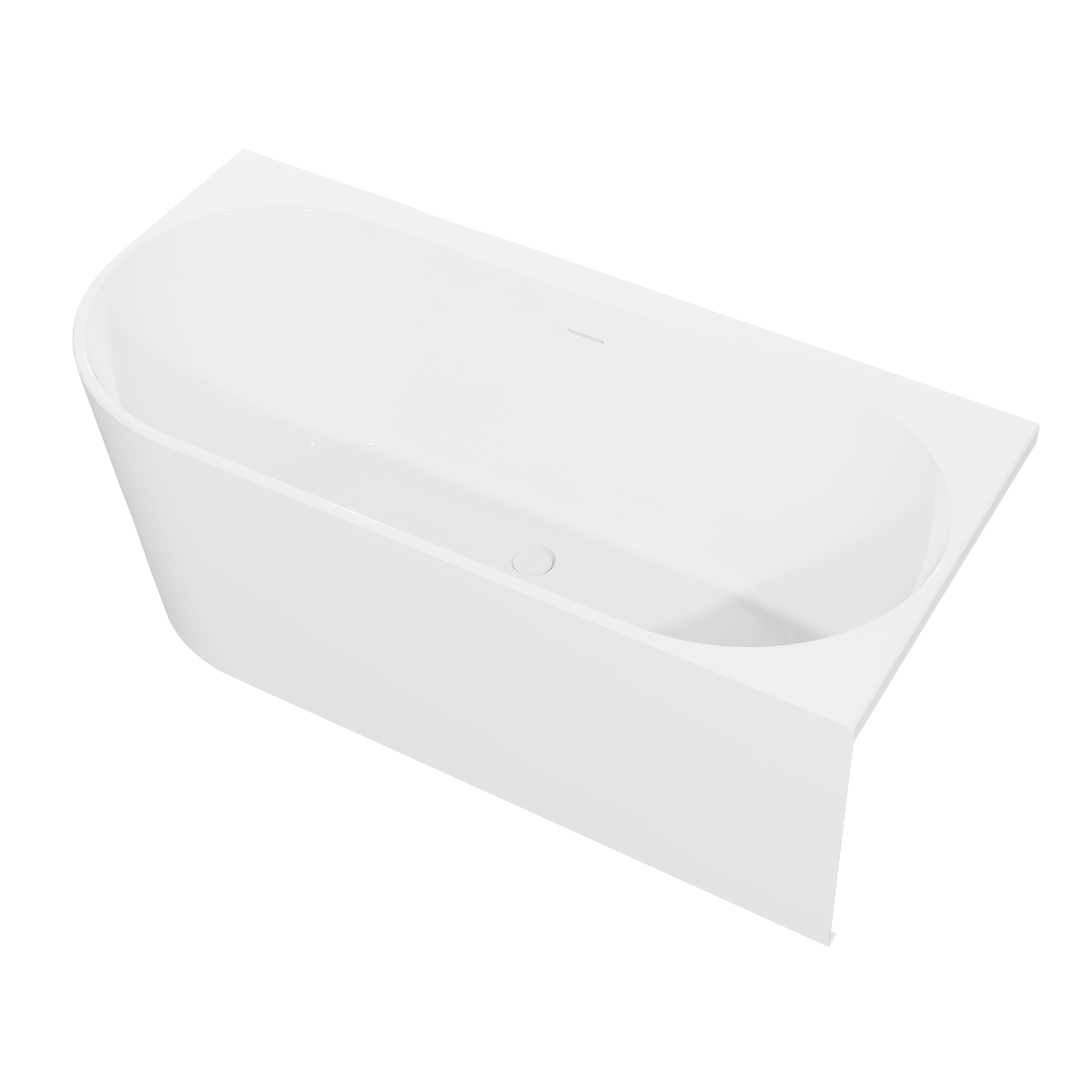Baridi DH428 Right-Hand Corner Slim Rim Bath with Overflow System 170cm - Gloss White - additional view 6
