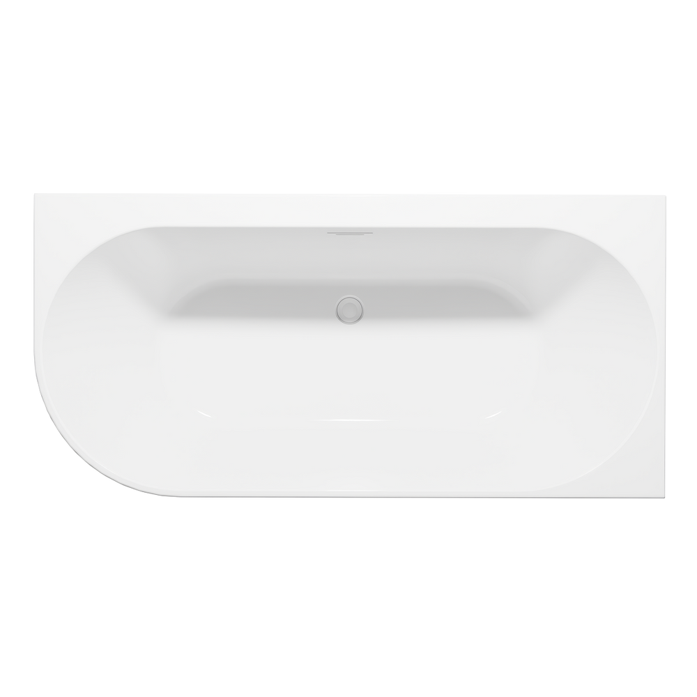 Baridi DH428 Right-Hand Corner Slim Rim Bath with Overflow System 170cm - Gloss White - additional view 7