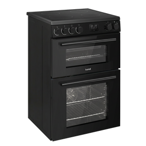 Baridi DH429 60cm Freestanding Cooker with 99L Double Cavity & Ceramic Hob - Black
