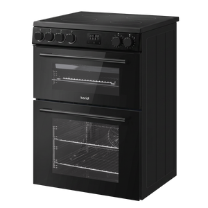 Baridi DH429 60cm Freestanding Cooker with 99L Double Cavity & Ceramic Hob - Black - additional view 3