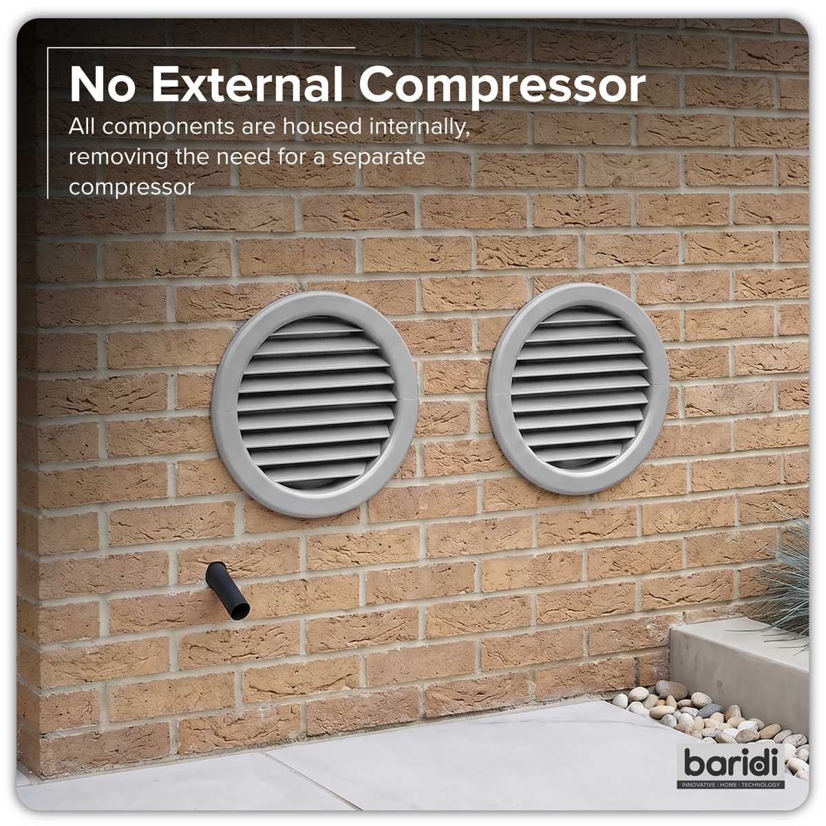 Baridi DH432 4-in-1 Smart Monobloc Wall-Mounting Air Conditioning Unit 10,000Btu/hr - White - additional view 7