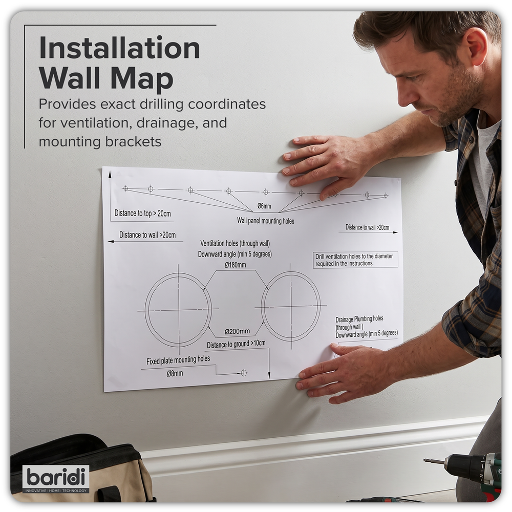 Baridi DH433 4-in-1 Smart Monobloc Wall-Mounting Air Conditioning Unit 12,000Btu/hr - White - additional view 7