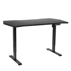 Dellonda DH43 Carbon Fibre Effect Electric Height Adjustable Standing Desk with Memory, Quiet, 1400 x 700mm