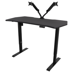 Dellonda DH43 Carbon Fibre Effect Electric Height Adjustable Standing Desk with Memory, Quiet, 1400 x - additional view 6