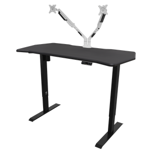Dellonda DH43 Carbon Fibre Effect Electric Height Adjustable Standing Desk with Memory, Quiet, 1400 x - additional view 8