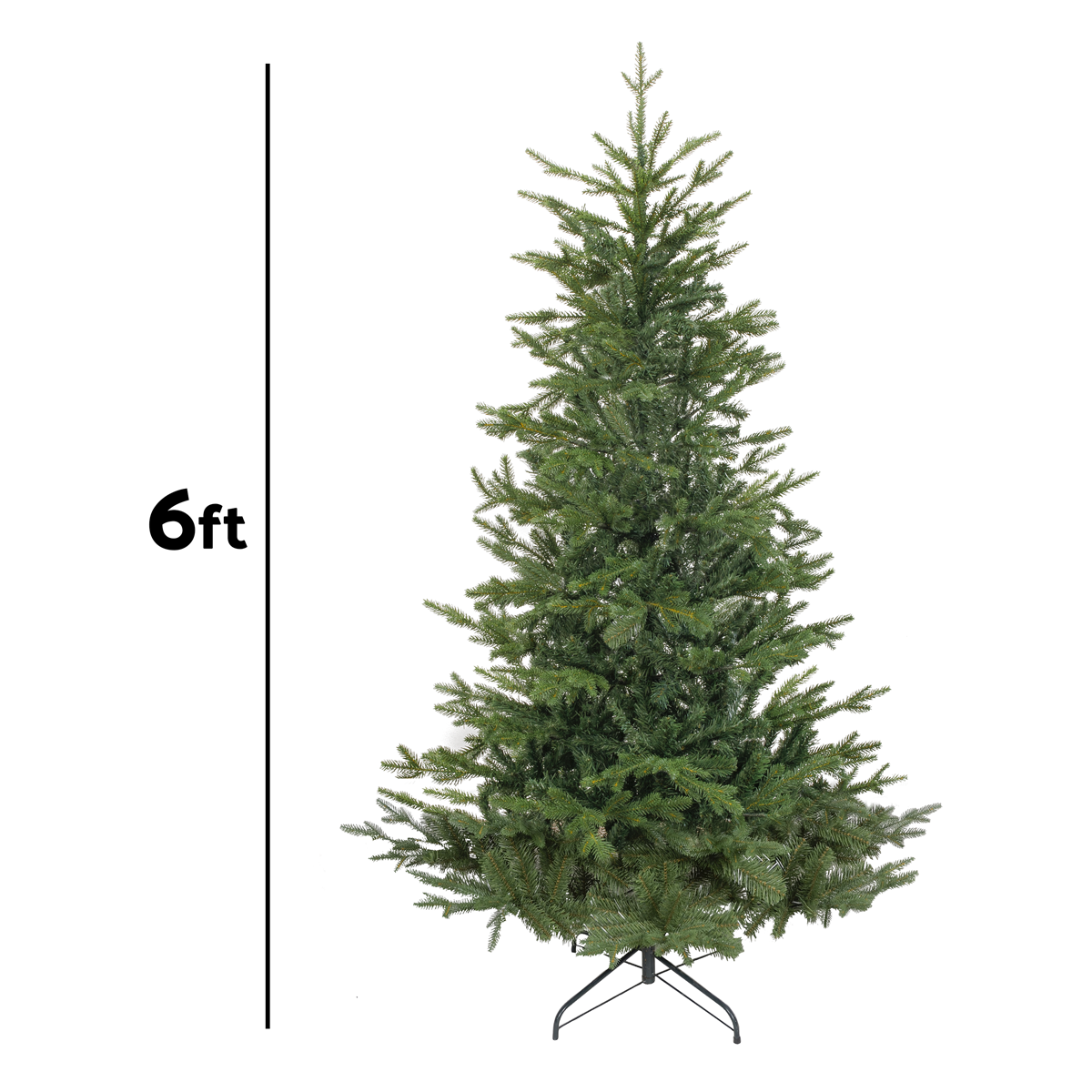 Dellonda DH45 Artificial Hinged Christmas Tree 6ft(180cm) - additional view 9