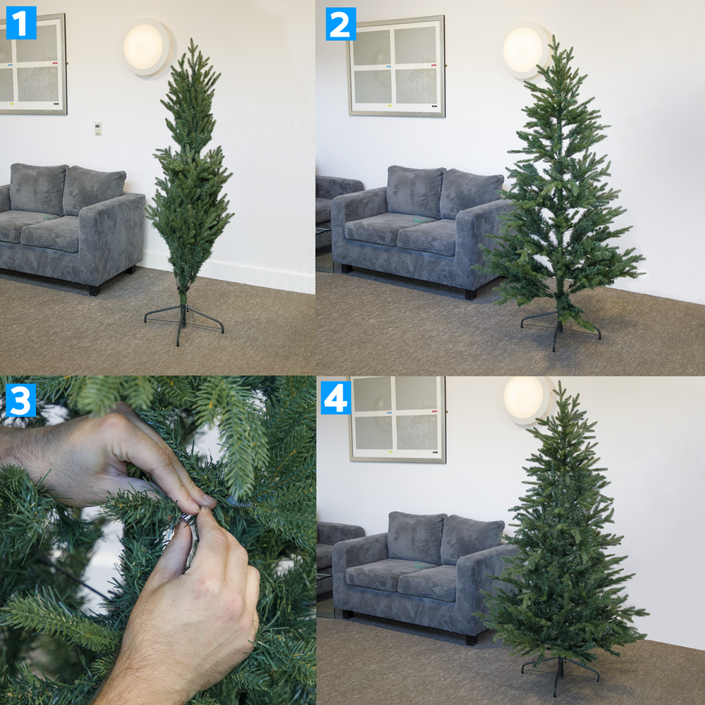 Dellonda DH46 Artificial Hinged Christmas Tree 7ft(210cm) - additional view 3