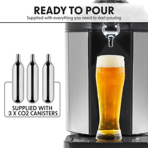 Baridi DH49 Mini Keg Draft Beer Dispenser Tap with Integrated Cooling 5L Capacity - additional view 4