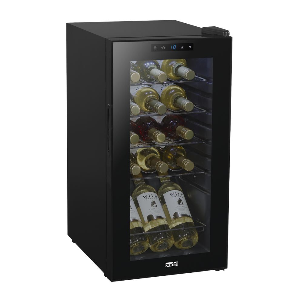 Baridi DH5 15 Bottle Wine Fridge with Digital Touch Screen Controls & LED Light - Black - additional view 5