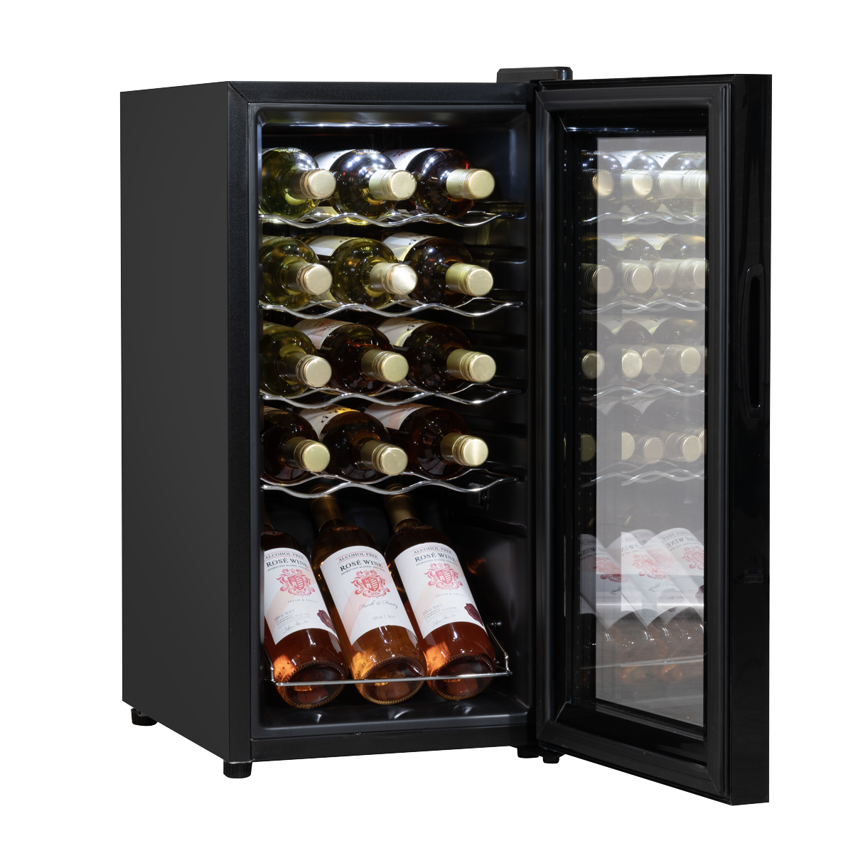 Baridi DH5 15 Bottle Wine Fridge with Digital Touch Screen Controls & LED Light - Black - additional view 2