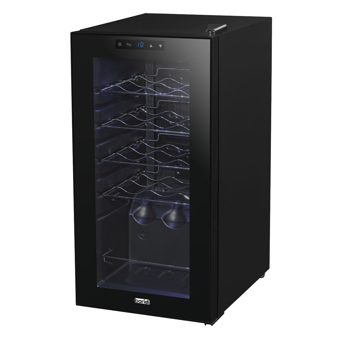 Baridi DH5 15 Bottle Wine Fridge with Digital Touch Screen Controls & LED Light - Black - additional view 12