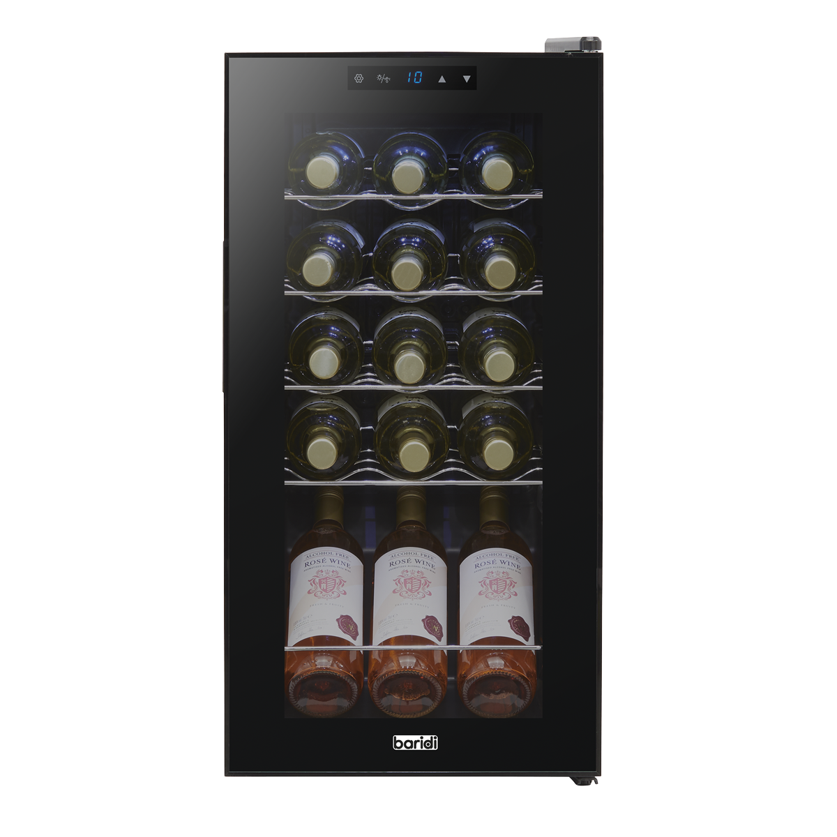Baridi DH5 15 Bottle Wine Fridge with Digital Touch Screen Controls & LED Light - Black - additional view 11