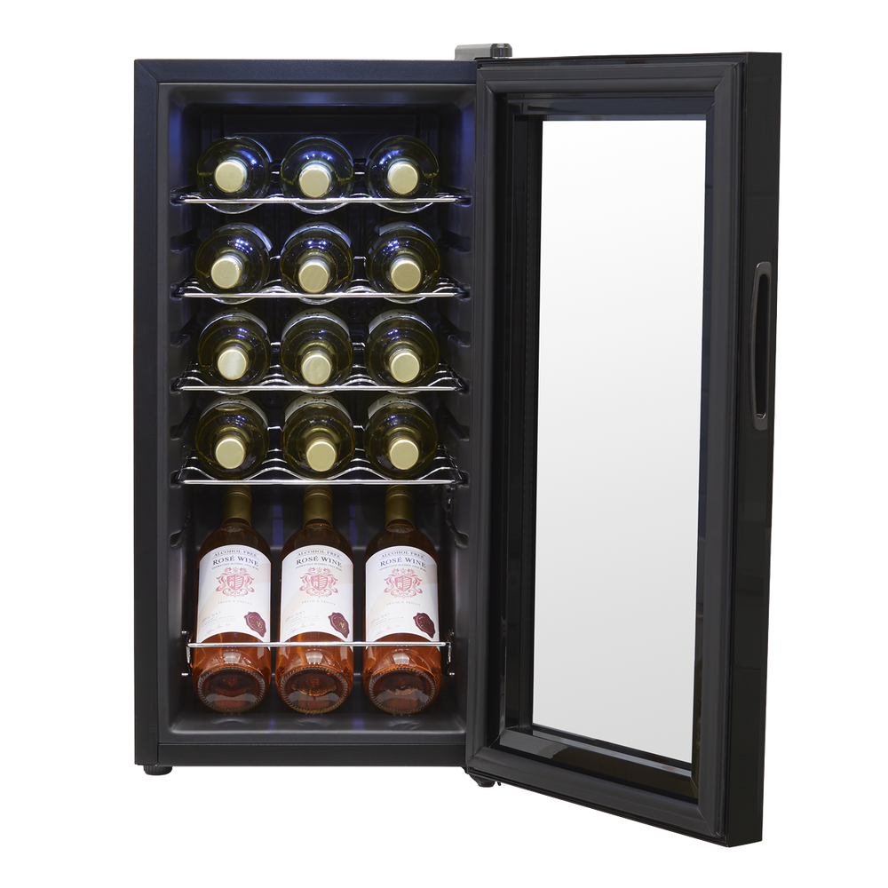 Baridi DH5 15 Bottle Wine Fridge with Digital Touch Screen Controls & LED Light - Black - additional view 17