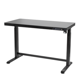 Dellonda DH53 Single Motor Ultra-Quiet Electric Desk with Control Panel, USB Port & Drawer - Black - additional view 2