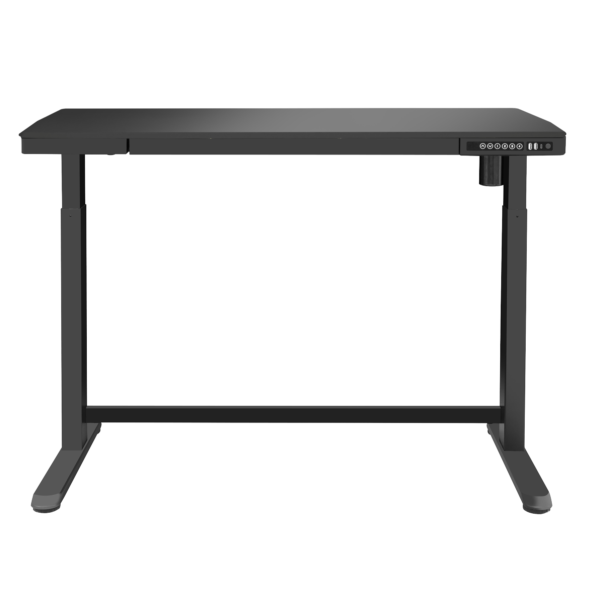 Dellonda DH53 Single Motor Ultra-Quiet Electric Desk with Control Panel, USB Port & Drawer - Black - additional view 3