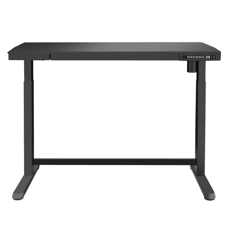 Dellonda DH53 Single Motor Ultra-Quiet Electric Desk with Control Panel, USB Port & Drawer - Black - additional view 3