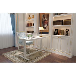 Dellonda DH54 Single Motor Ultra-Quiet Electric Desk with Control Panel, USB Port & Drawer - White - additional view 9