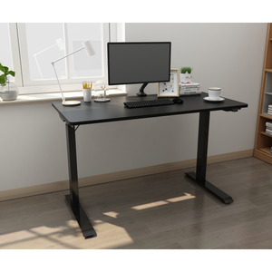 Dellonda DH55 Single Motor Ultra-Quiet Adjustable-Height Electric Sit/Stand Desk - Black Desktop - additional view 6