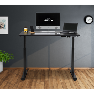 Dellonda DH55 Single Motor Ultra-Quiet Adjustable-Height Electric Sit/Stand Desk - Black Desktop - additional view 4