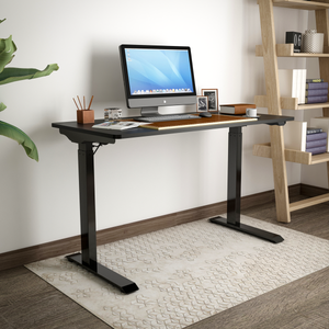 Dellonda DH55 Single Motor Ultra-Quiet Adjustable-Height Electric Sit/Stand Desk - Black Desktop - additional view 3