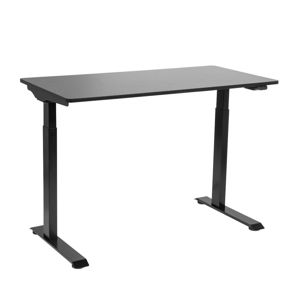 Dellonda DH55 Single Motor Ultra-Quiet Adjustable-Height Electric Sit/Stand Desk - Black Desktop