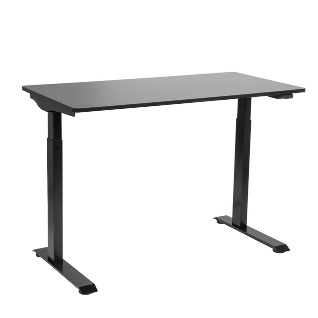 Dellonda DH55 Single Motor Ultra-Quiet Adjustable-Height Electric Sit/Stand Desk - Black Desktop