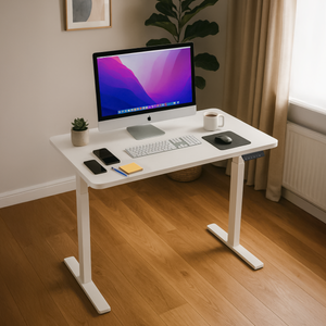 Dellonda DH56 Single Motor Ultra-Quiet Adjustable-Height Electric Sit/Stand Desk - White Desktop - additional view 5